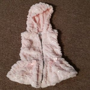 Faux Fir hooded vest